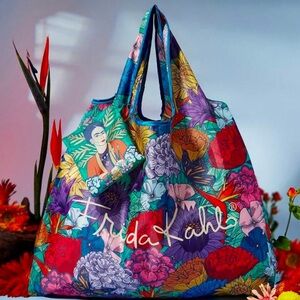 ₊˚✮ ༉‧ Frida Kahlo Foldable Flower Tote Bag • Colorful • Last One!!